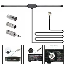 FM75 Radio Antenna FM Dipole Aerial Audio Plug Connector For Stereo Audio Video Home Theater Receiver Music System Dropshipping