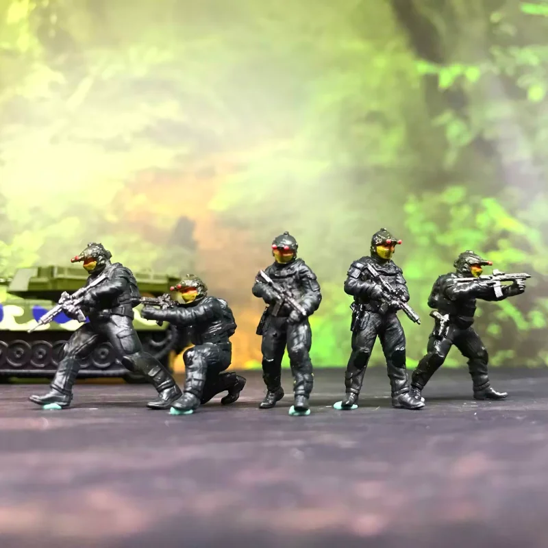 1/64 Russische Spezialeinheiten Sowjetischer Soldat Actionfiguren Miniaturmodell Spezialtruppen Militär Sandtisch Zubehör Spielzeug