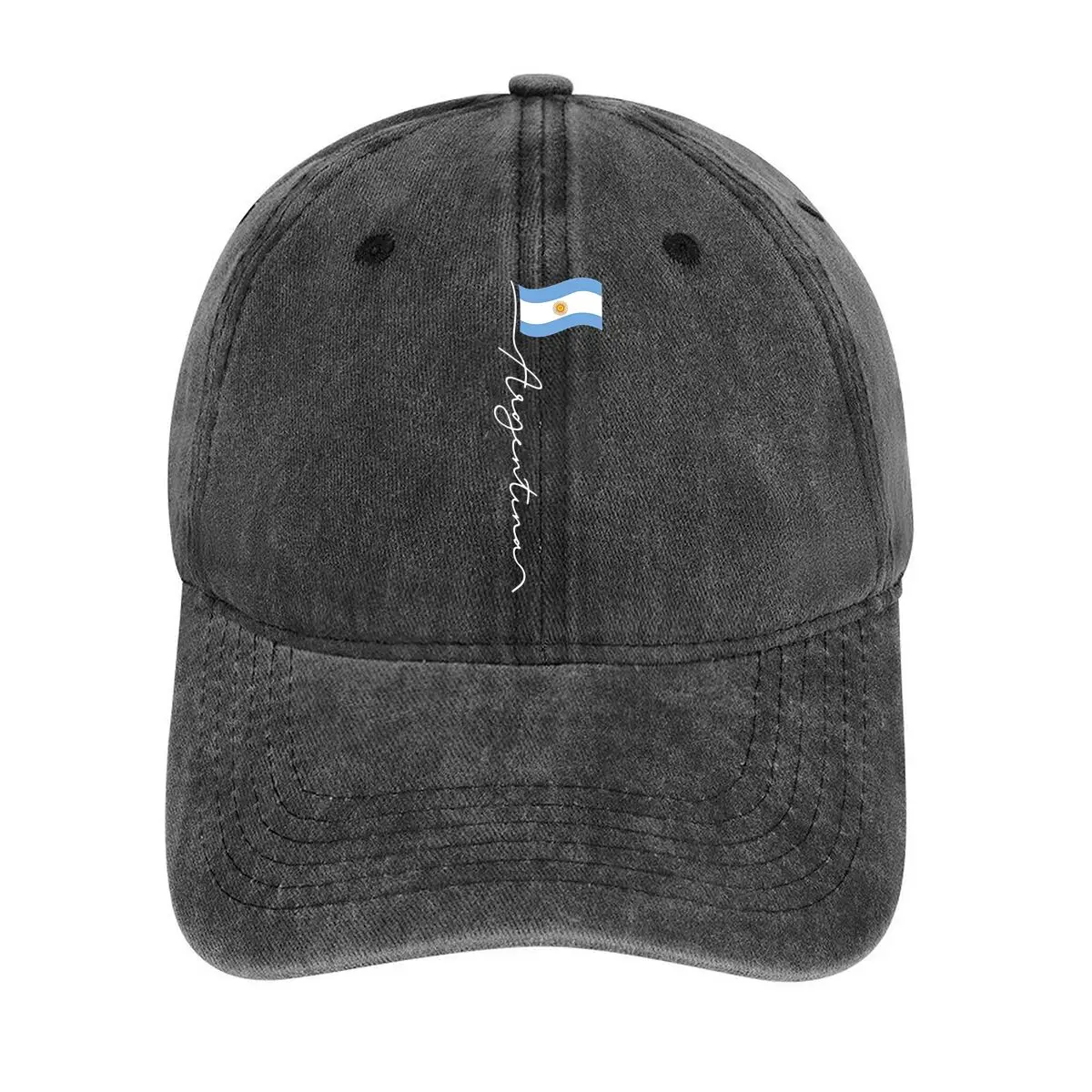 

Argentina Flag and Signature Design National - symbol - and Personal - related, Combining the Argent Washed Baseball Cap