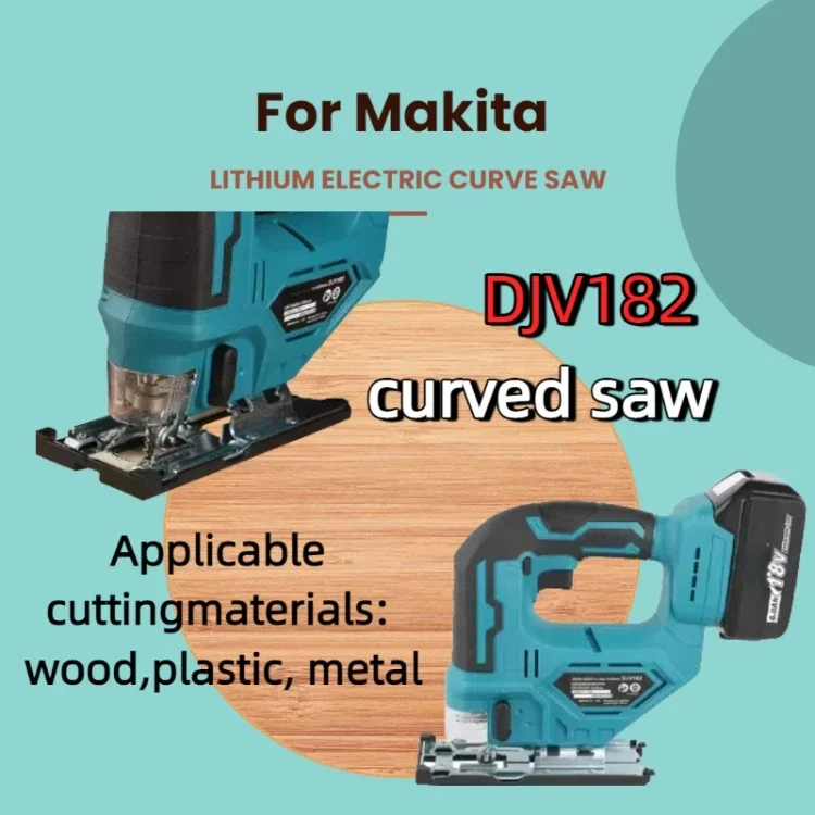 ماكيتا DJV182 بانوراما لاسلكية: 18 فولت، 300 وات، 0-2700 دورة في الدقيقة، 80 ملم للسفر، ± 45 °   القطع، لأمهام القطع الخشبية/البلاستيكية/المعادن