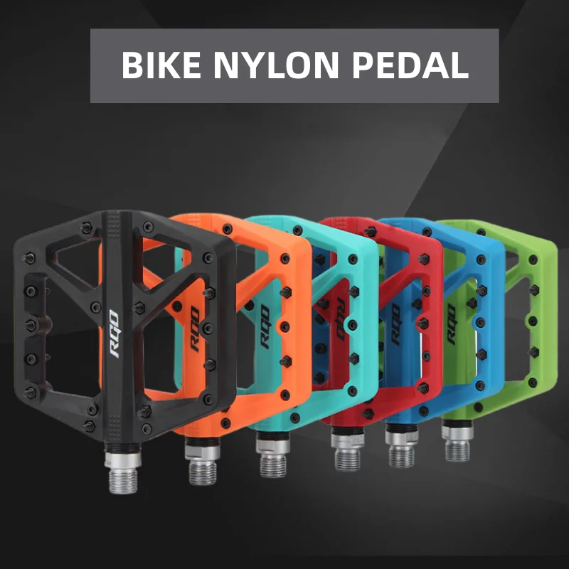 

MTB Bicycle Pedals Nylon Platform Flat Footrest Grip Pedal with Bearings for Mountain Bike Cycling Foot Hold