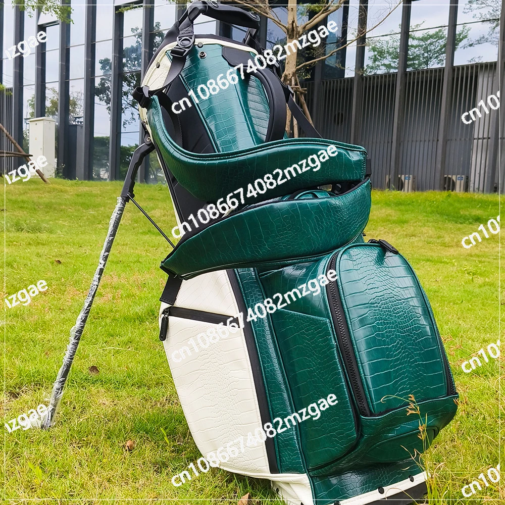 

Custom Logo Green Blue Golf Bags Pu Leather Waterproof Junior Golf Stand Bag