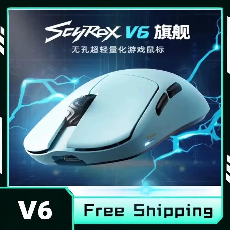 

Scyrox V6 Wireless Three Mode Office Mouse Paw3950 Sensor 30kDPI Ergonomically Designed Custom Gaming Mouse Pc Accessory Gift