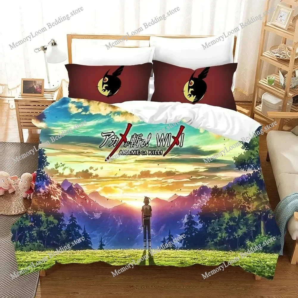 

3D Printed Anime Akame ga KILL Bedding Set Boys Girls Twin Queen Size Duvet Cover Pillowcase Bed Kids Adult Home Textileextile
