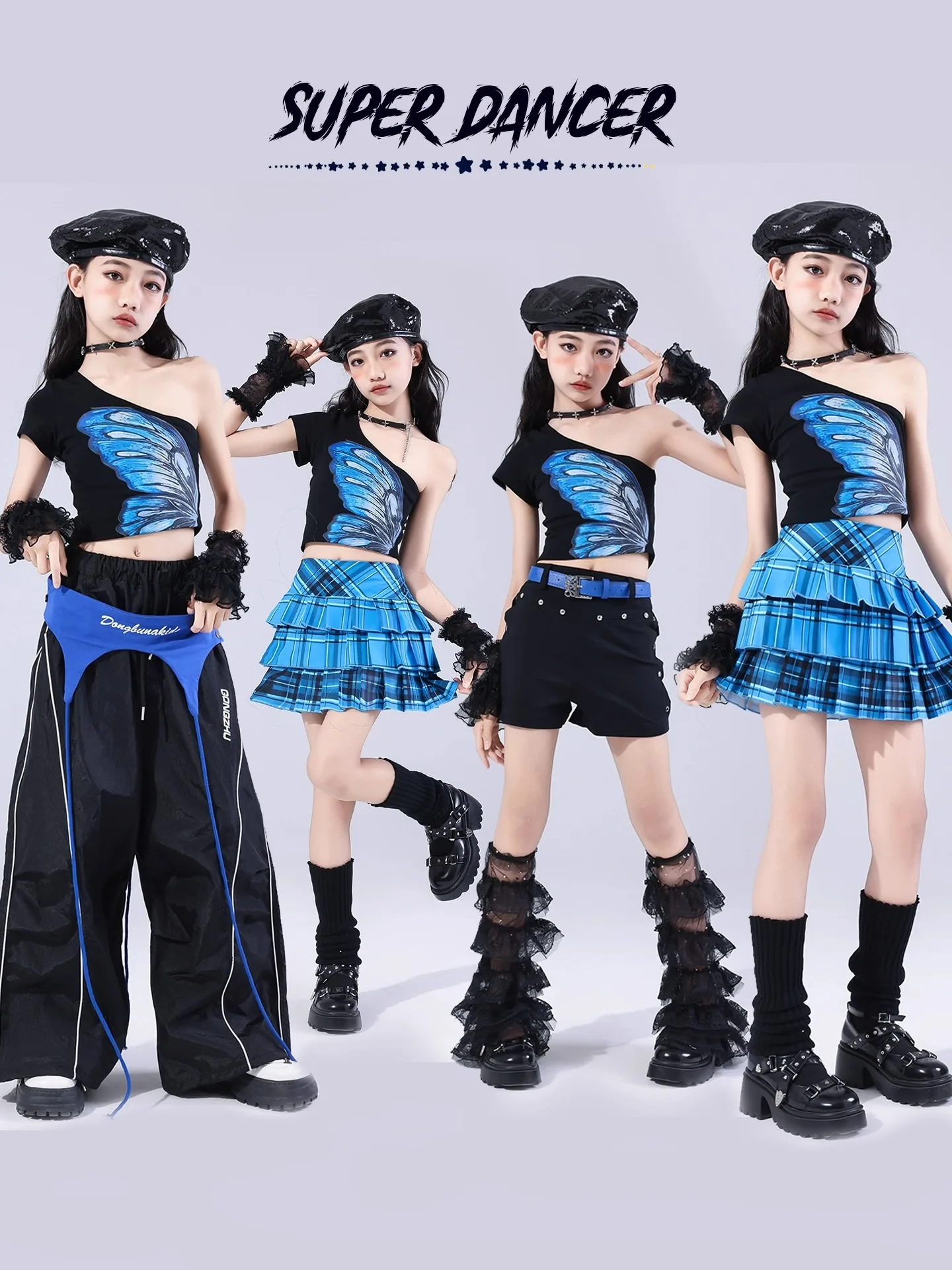 Filles Kpop Jazz danse Costume nombril hauts Hiphop pantalon mode défilé tenues moderne rue danse porter scène vêtements BL16818