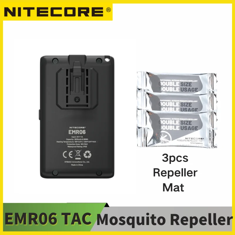 nitecore repelente multiuso eletronico bateria embutida de 1800 mah emr06 tac 01