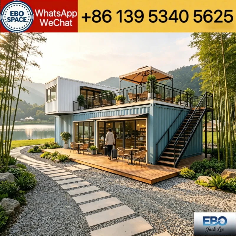 Wind Snow Resist Expandable Fold Container Prefab Villa Custom Interior Decoration Layout Outdoor Backyard Permanent Family Livi
