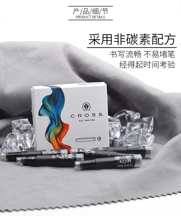 Gaoshi KREUZ einweg tinte tasche austauschbare stift tinte dye ohne blockieren stift spitze 6 minen – Detail 4