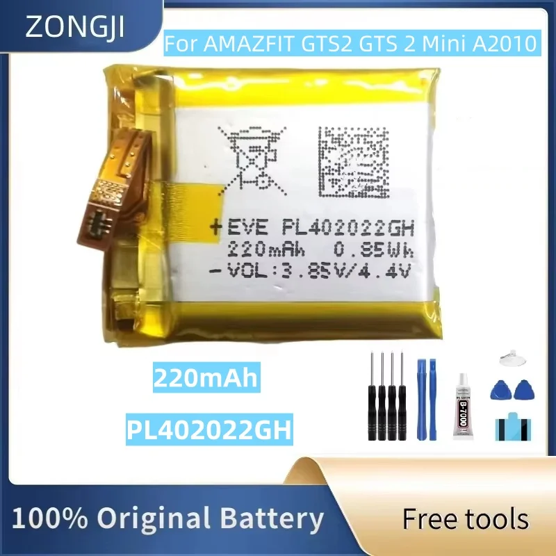 

New Battery 220mAh EVE PL402022GH Battery For GTS2 GTS 2 Mini A2010 Smart Watch Batteries + Free Tools