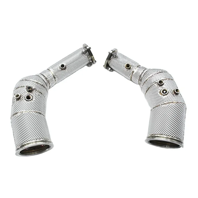 Section High flow Pipes branch downpipe Exhaust Pipe with for RS6/RS7 C8 4.0T 2021-2022