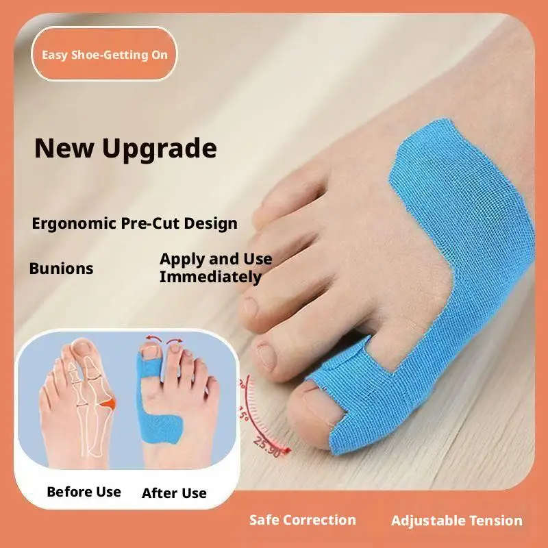 20PCS Precut Kinesiology Tape for Bunion,Bunion Corrector & Relief,Big Toe Support Pain Relief,Hypoallergenic Latex-Free Tape