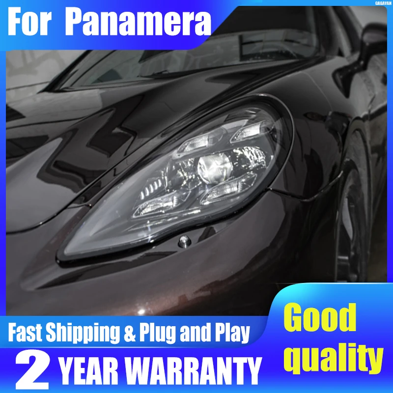 Car Styling for Porsche Panamera Headlights 2010 2011 2012 2013 ALL LED Headlight DRL High Low Beam Bi LED Head Lamp Accessories