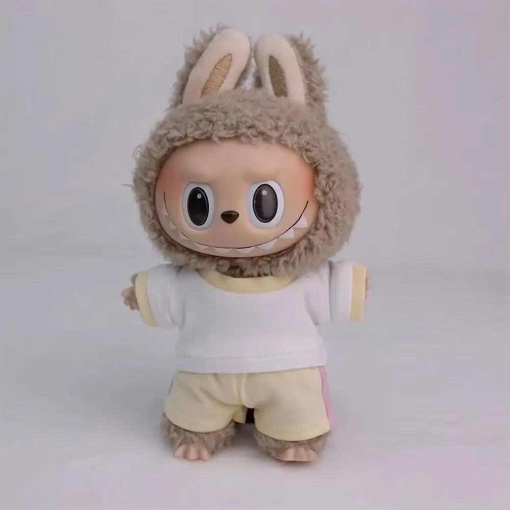Para ropa elegante Labubu de 15/17cm, traje de manga corta para accesorios de atuendo Labubu [solo ropa]