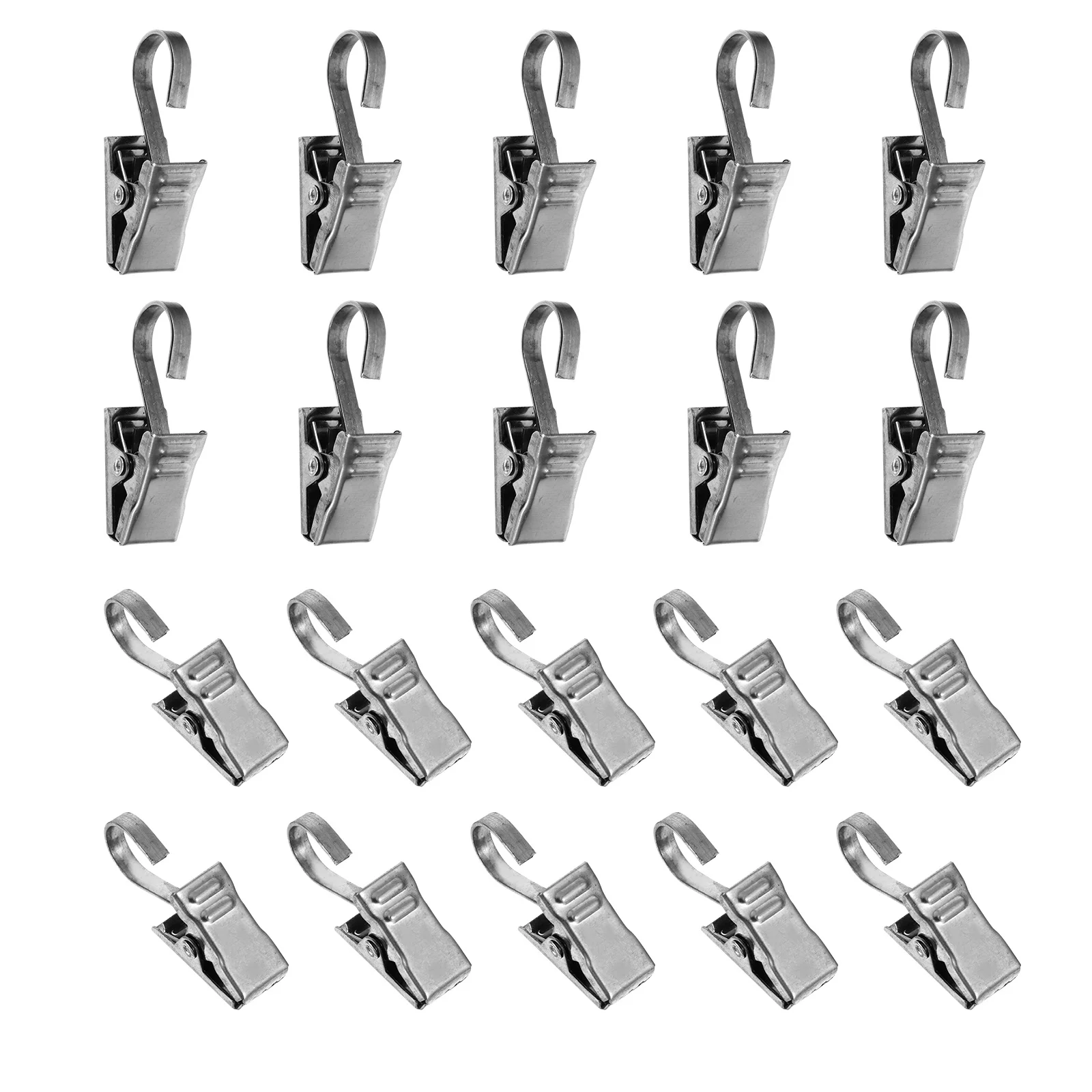 20 قطعة مشابك ستائر معدنية عالية الجودة للستائر والصور سهلة الاستخدام مشابك ستائر متعددة الوظائف مشبك ستارة الدش #4