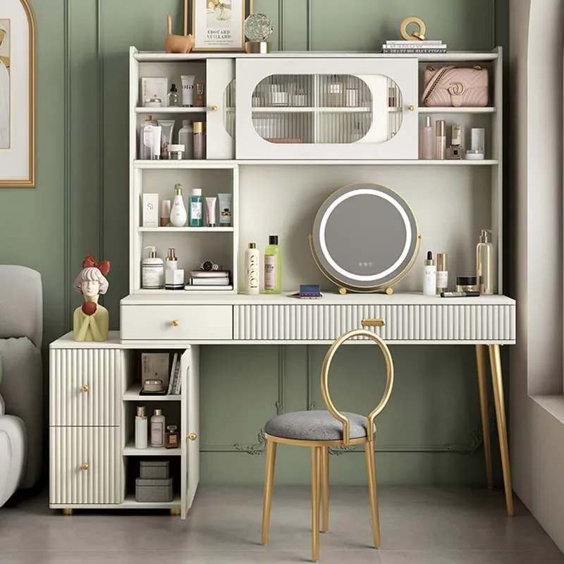 Aesthetic Bedroom Vanity Table Storage Stool Drawer Organizer Dressing Table Room Nordic Coiffeuse De Chambre Salon Furniture