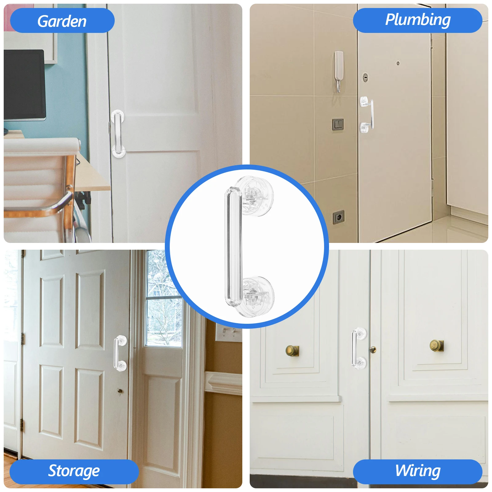 

Sturdy Non-Slip Bathroom Grab Bar Transparent Shower Handle Support Bar For Bathtub Toilet Glass Door Replacement Senior Use