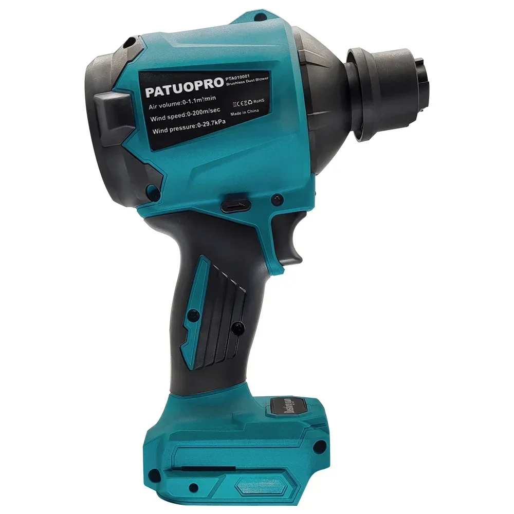 Bezszczotkowa dmuchawa powietrza Wielofunkcyjna dmuchawa akumulatorowa Przenośne elektronarzędzie domowe do akumulatora Makita 18 V (bez akumulatora)