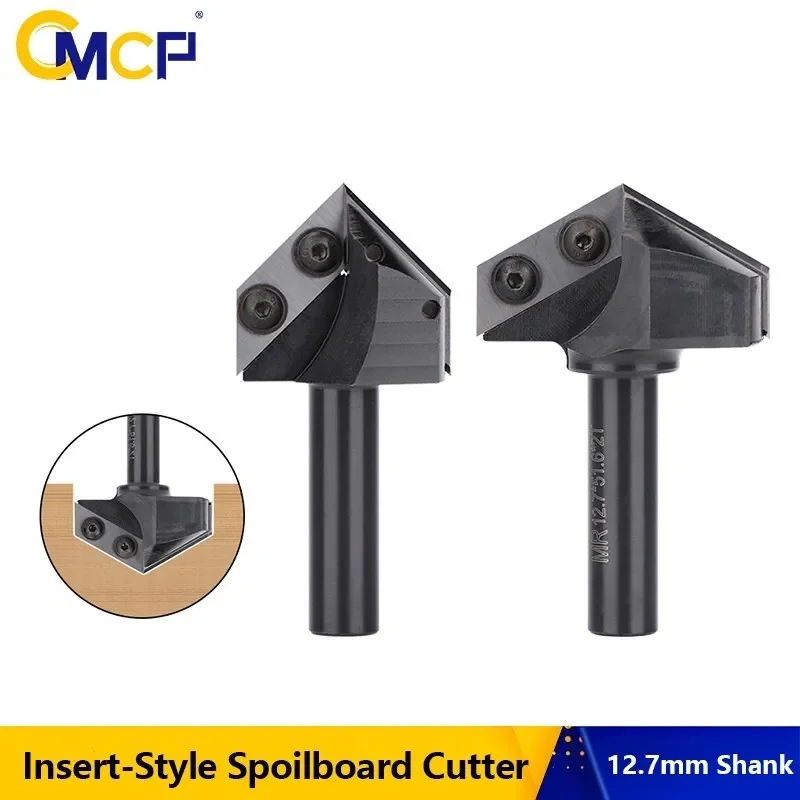 CMCP 1pc V-Shaped Milling Cutter 1/2 Inch Shank V-Groove Router Bit 90 120 Degree Insert Carbide Milling Cutter for Woodworking