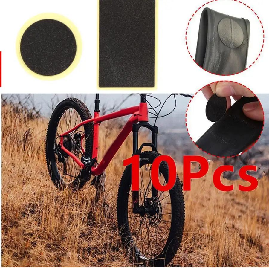 1/10PCS Bicycle Glue-free Tire Patches Tool Quick Repairing Tyre Protection Patch Adhesive Quick Drying Bike Accessories