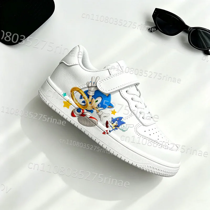 Children Casual Shoes for Boys Girls S-Sonics Cartoon Print Exclusive Design Non Slip Kids Daily Walking Sports Board Shoes - view 5