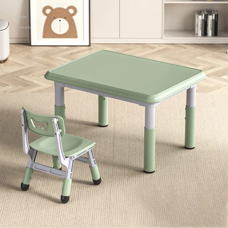 

Children's Tables Kindergarten Writing Tables Children's Table and Chair Set household Plastic Game Desks Liftable Drawing Desk