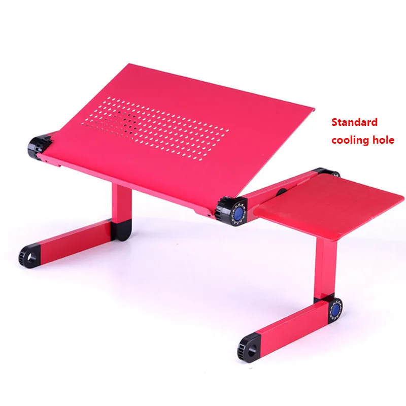 Adjustable Folding Laptop Desk Stand Aluminum Alloy Ergonomic Lapdesk Notebook Table Stand For TV Bed Sofa PC With Mouse Pad