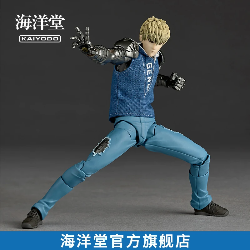 متوفر في المخزون لعبة شخصيات الحركة Kaiyodo Revoltech Amazing Yamaguchi One Punch Man Genos هدية