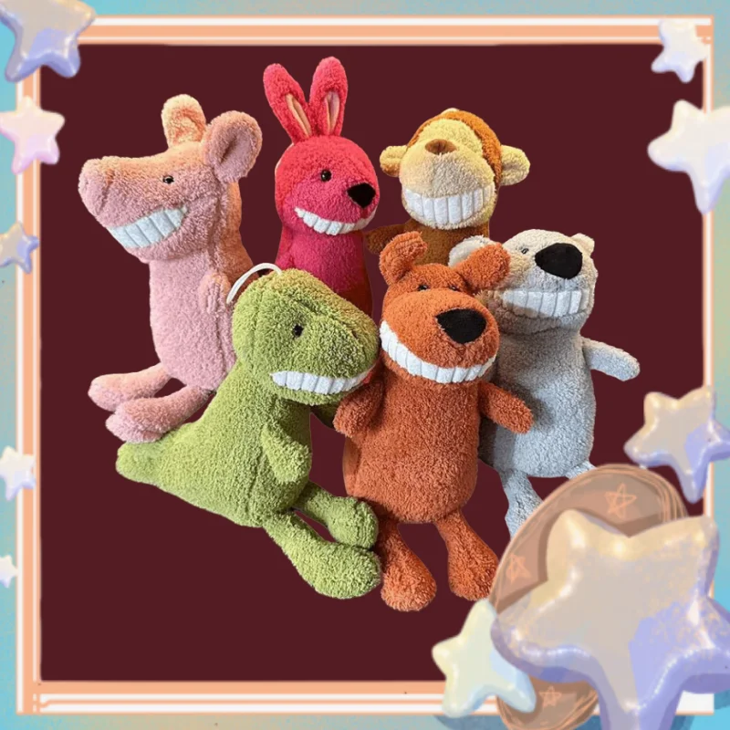 Bonecas de sorriso fofas, série de animais pequenos, brinquedos de pelúcia para crianças, decorações de casa de pelúcia macia, decorações de cama, presente de aniversário de natal