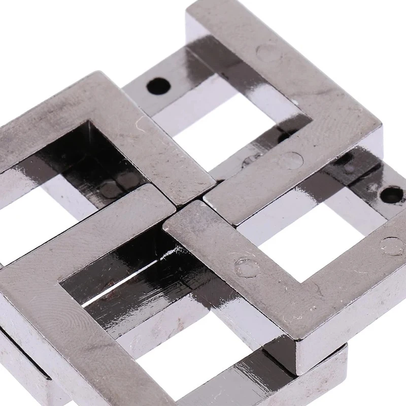 Metal Square Lock Puzzles para adultos e crianças, Quebra 3D, Brain Teaser Games, Rompecabezas, IQ