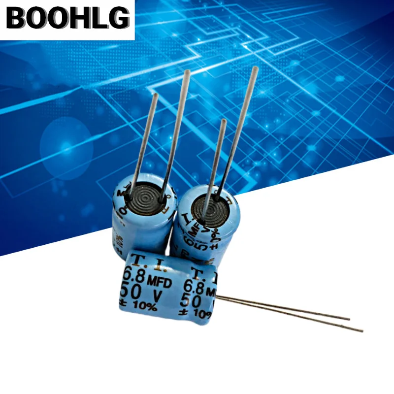 10PCS 6.8uf audio frequency dividing capacitor non-polar capacitor 50v 6.8uf 10X16mm