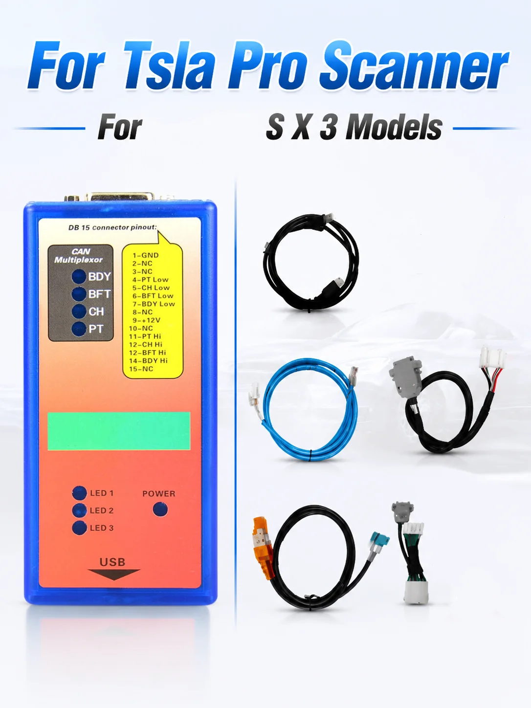 For Tsla PRO Professional EV Diagnostic Scanner ECU Programming Tool for Tsla S X 3 Models with Diagram & Network