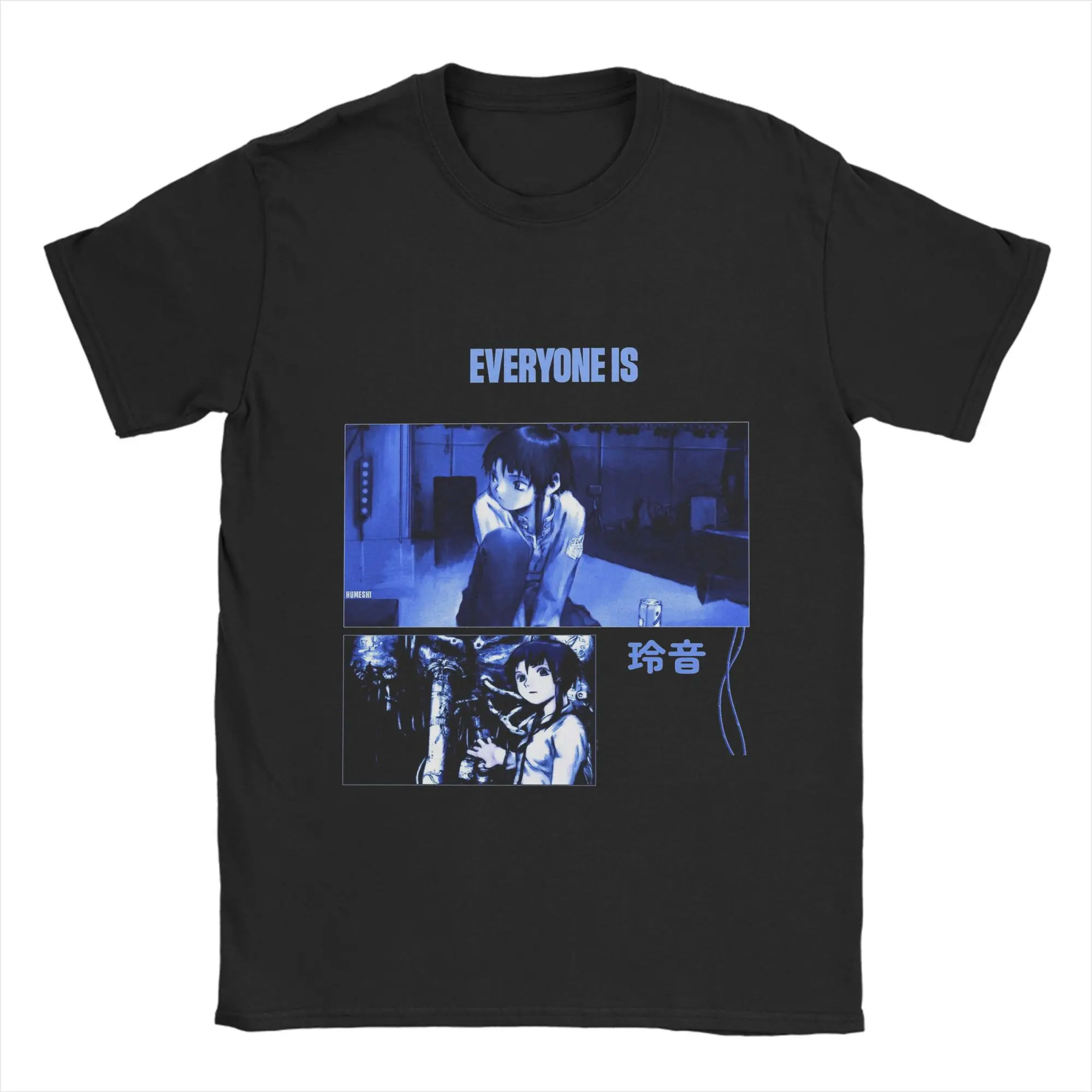 

Anime Serial Experiments Lain Aesthetic T Shirt Men Aesthetic Cotton T-Shirts Summer Harajuku Tee Shirt Oversized Tops