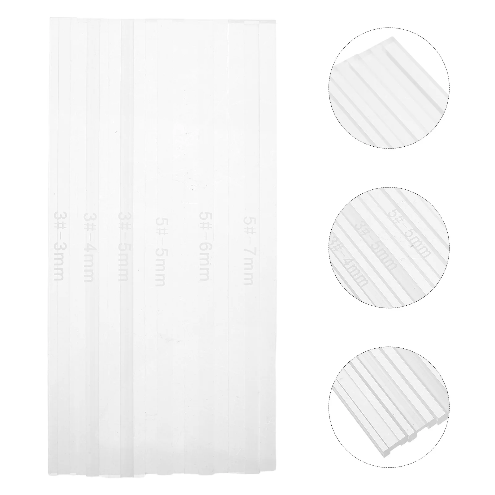 

6pcs Acrylic Zipper Glue Applicator Ruler For Precise Adhesive Placement Crafting Tool Zipper Alignment Bonding Spacer