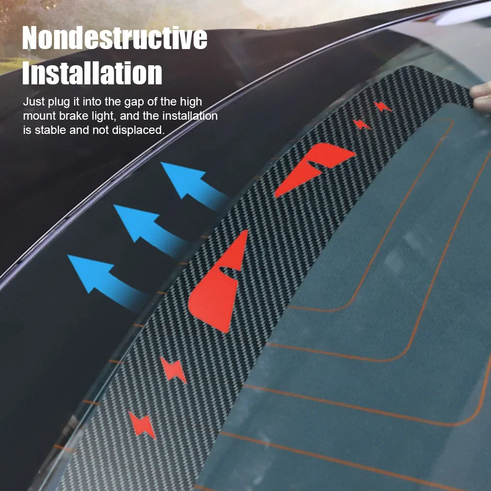 Etiqueta traseira para Tesla Model 3 Y, alta luz de freio montada, Projection Board Decoração, Acessórios Exterior do carro, 2023