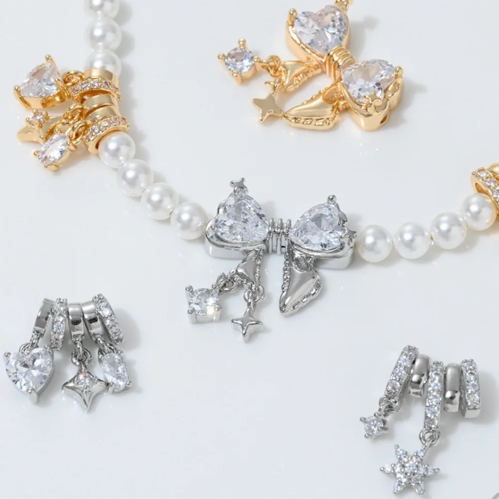 

Медная бусина 14-каратного золота, циркониевая бусина с бантом, аксессуары-разделители, пентаграмма, ручная работа, сделай сам, веревка, жемчужный кристалл, ювелирный материал