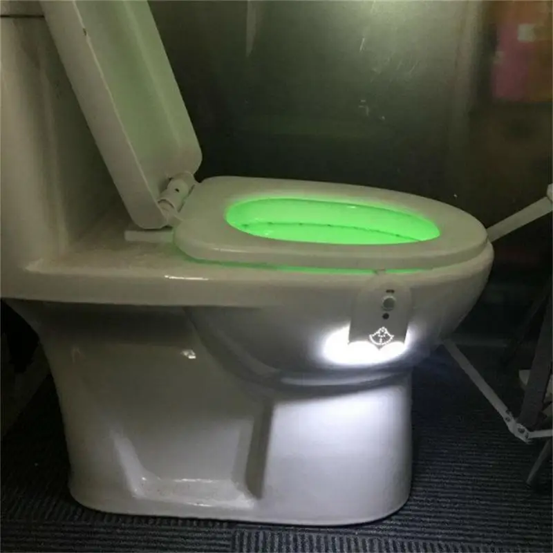 Toilet Light Aromatherapy White Indoor Lighting Intelligent Induction Lamp Lithium Battery Power Supply 16-color Night Light Abs