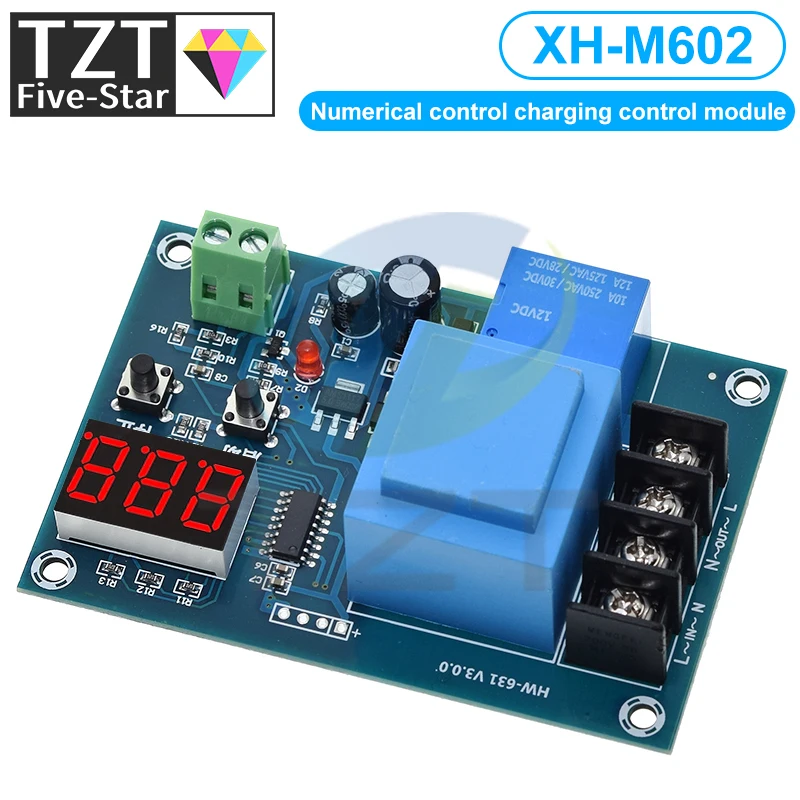 Imagem -05 - Controle Digital Bateria Módulo de Controle de Carregamento ac 220v Carregador de Bateria de Armazenamento de Lítio Interruptor de Controle Proteção Board Xh-m602