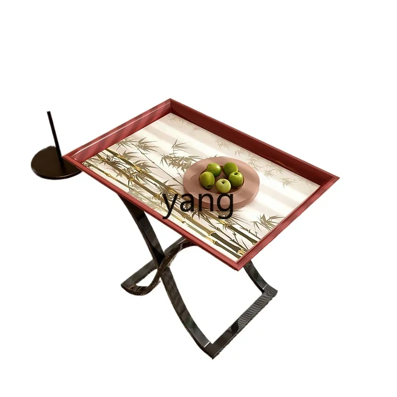 

LH solid wood edge few small tea table living room sofa removable rack coffee table