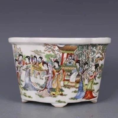 Exquisite Ceramics Twelve Golden Hairpin Flowerpot Home Decoration