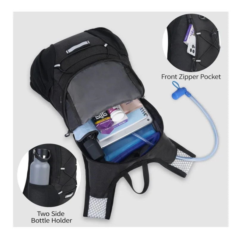 Outdoors Hydration Pack Lightweight Hydration Water Backpack, Running Backpack Hydropack Hydro with 2L Water Bladder for Cycling