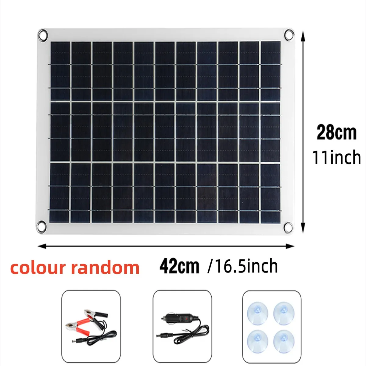 Waterproof Solar Panel Kit 50W 12V Portable Solar Charger for Outdoor Battery Powered for Cars Motorcycles and Camping