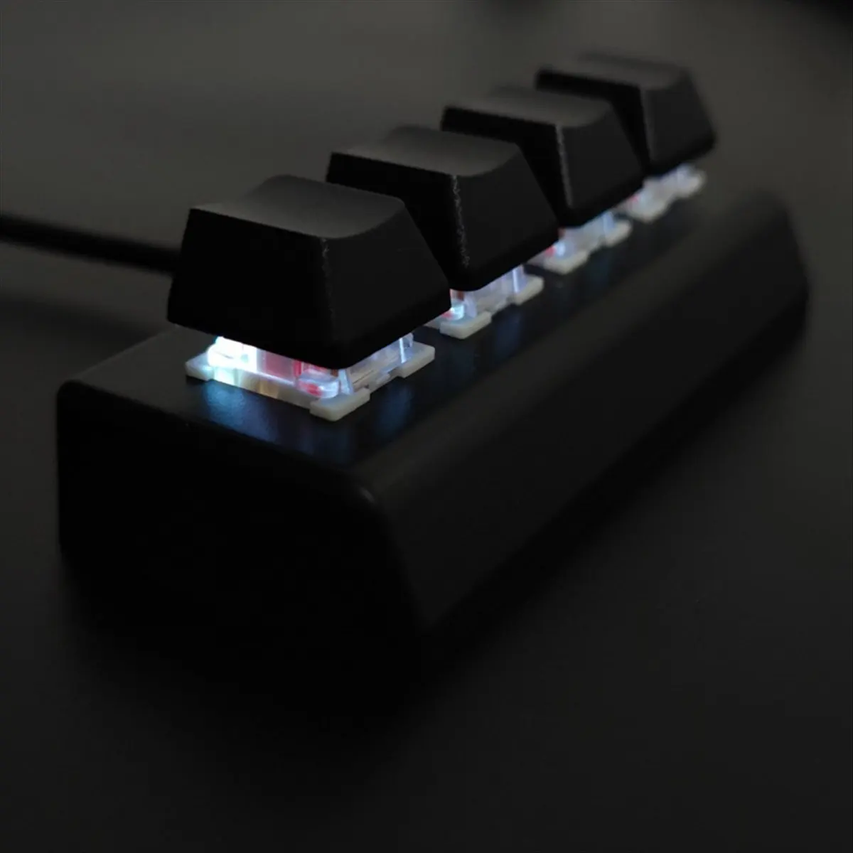 A43M 4 Keys Programmable Keypad Red Switch Ctrl C V Enter Mini Mechanical Keyboard Support NKRO for Gaming Office Black A