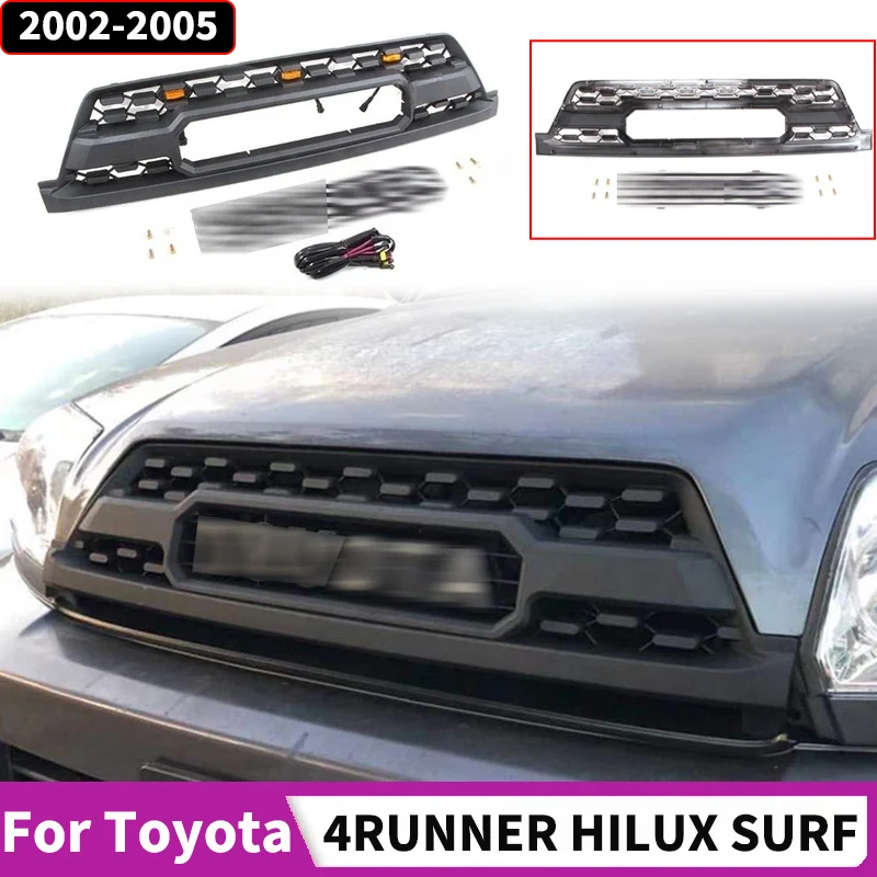 

Передняя решетка капота для Toyota 4RUNNER HILUX SURF 2002 2003 2004 2005, гоночная решетка автомобиля, защитная крышка, комплекты кузова, аксессуары