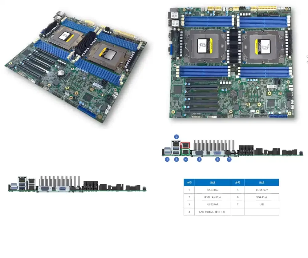 

Gold seller High Performance Quad DDR5 E ATX Server Motherboard for EPYC 9004 9005 Series Processors server