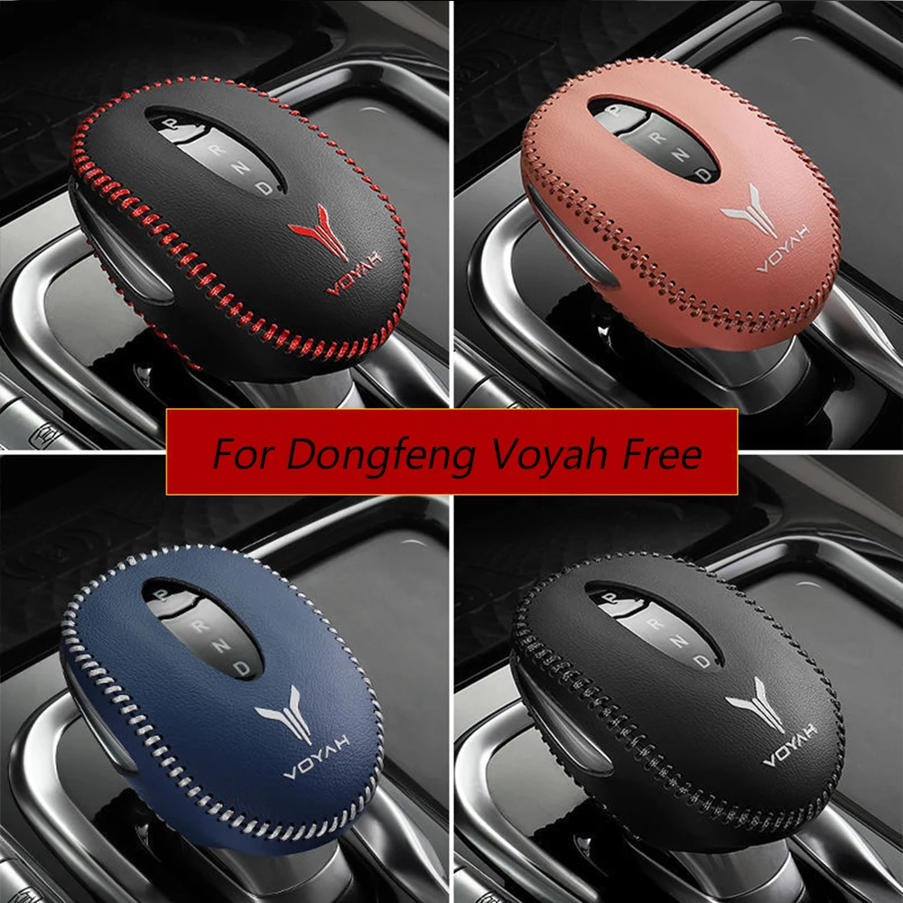 

For Dongfeng Voyah Free 2021 2022 Leather Car gear shift lever knob handle Cover Trim Sticker Accessories Decoration