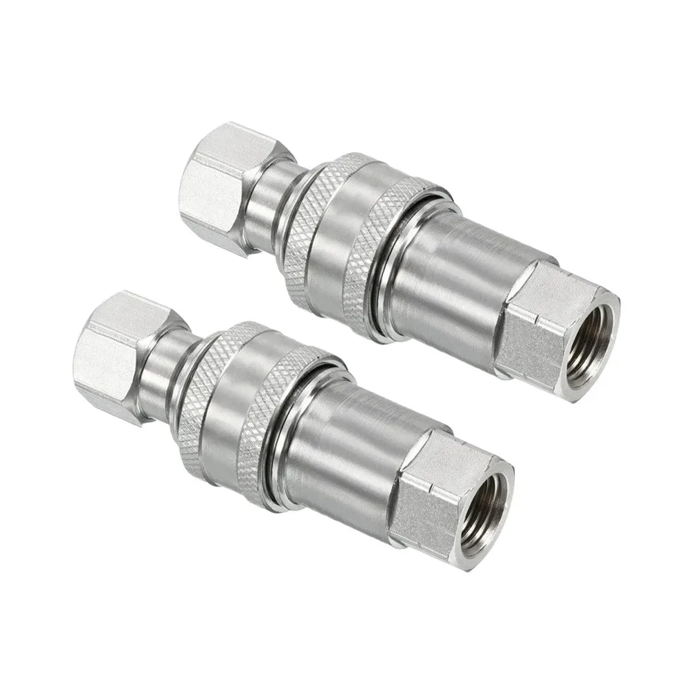 Hydraulic Quick Coupler For M14 X 1.5 Female Thread Carbon Steel For Ball-Lock Self-Sealing For Construction & Hydraulic