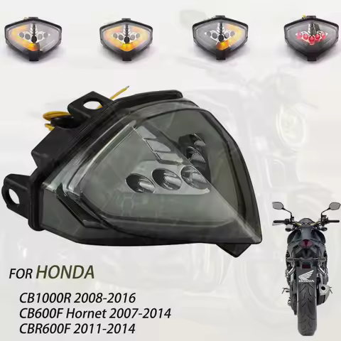 For HONDA CB1000R 2008-2016 CBR600F LED Blinker Tail Light Motorcycle Turn Signal Light Rear Brake Taillight CB 1000R CB1000 R