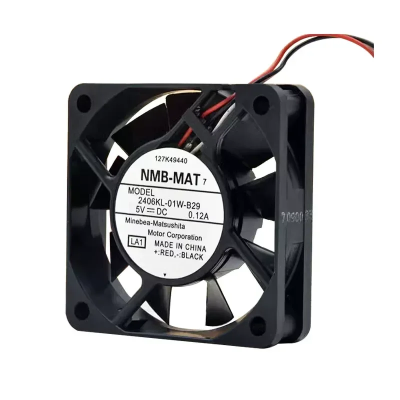 for NMB 2406KL-01W-B29 5V 0.12A 6015 6CM Industrial Computer Silent Large Air Volume Cooling Fan