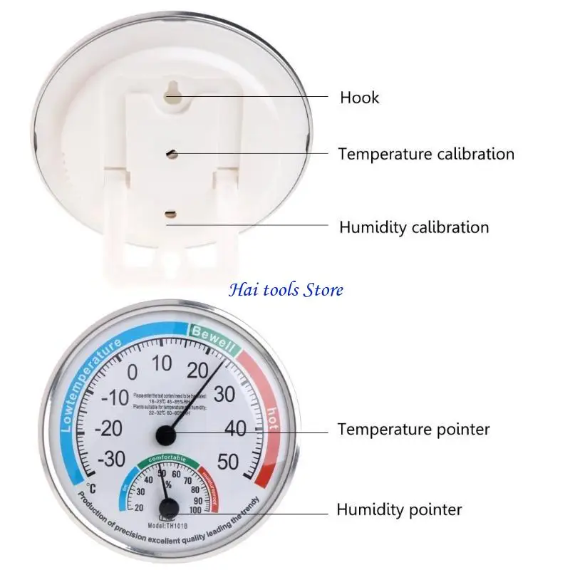 X37E Portable Analog Thermometer Hygrometer Temperature Humidity Monitor Meter Gauge