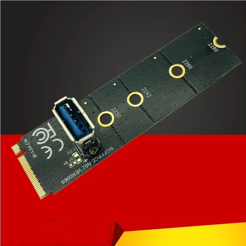 10 pz nuovo NGFF M.2 a pci-e X16 Slot Transfer Card Mining Pcie Riser Card per 2242/2230/2260/2280mm M2 NGFF Riser Extension Card